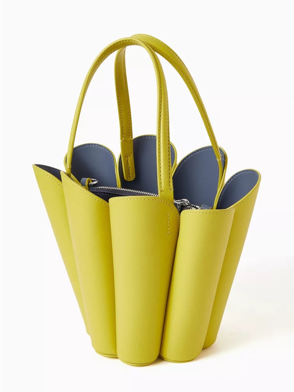 ♠️Kate Spade NY The Spade Flower Leather Bucket Bag, Lime Slice KN094 NEW NWT - Picture 4 of 9